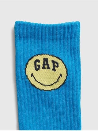Sada tří párů ponožek v bílé a modré barvě GAP & Smiley®