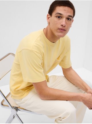 Žluté pánské tričko s kapsičkou GAP