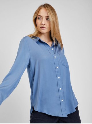 Modrá dámská saténová košile GAP