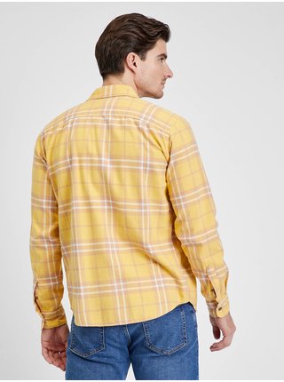 Žlutá pánská flanelová slim fit košile GAP