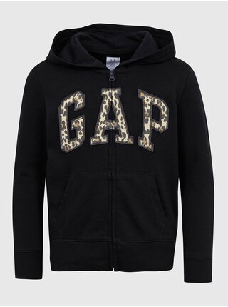 Černá holčičí mikina s kapucí GAP