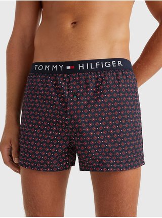 Tmavě modré pánské vzorované trenýrky Tommy Hilfiger Underwear