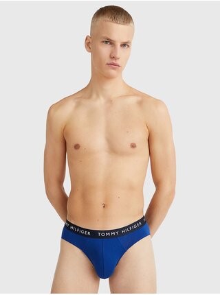 Sada tří pánských slipů v červené a modré barvě Tommy Hilfiger Underwear