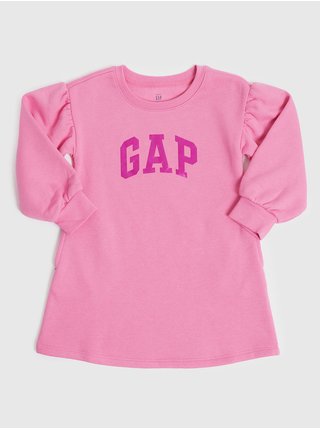 Růžové holčičí šaty s logem GAP 