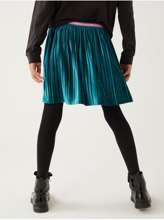 Petrolejová holčičí plisovaná sukně Marks & Spencer  
