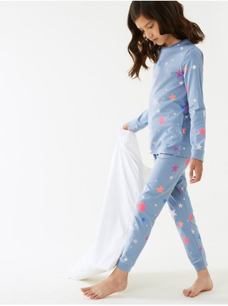 Modré dětské vzorované pyžamo Marks & Spencer 