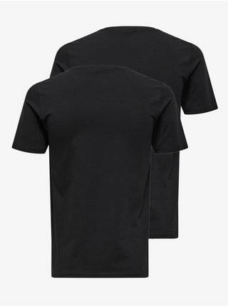 Sada dvou pánských basic triček v černé barvě ONLY & SONS 