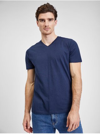 Tmavě modré pánské basic tričko GAP