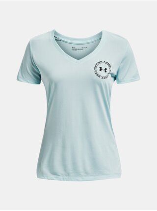 Svetlomodré dámske tričko Under Armour Tech Solid LC Crest SSV