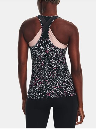 Bílo-černé dámské vzorované tílko Under Armour UA HG Armour Racer Print   
