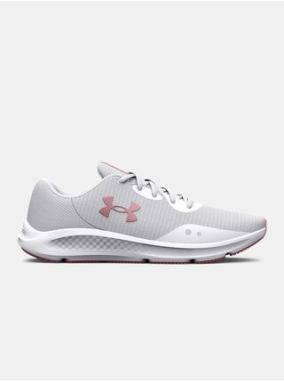Šedo-bílé dámské tenisky Under Armour UA W Charged Pursuit 3 Tech 