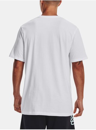 Bílé pánské tričko s potiskem Under Armour UA CURRY ANIMATED SKETCH SS   