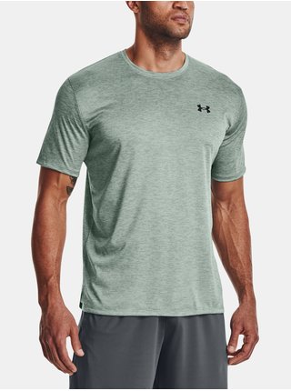 Světle šedé pánské sportovní žíhané tričko Under Armour Training Vent 2.0