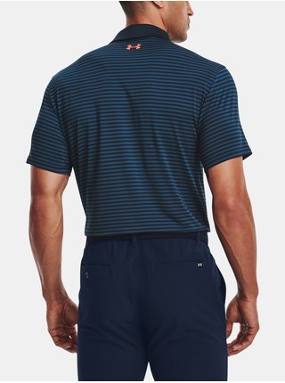 Tmavě modré pánské sportovní pruhované polo tričko Under Armour Playoff Polo 2.0