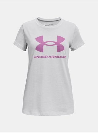 Světle šedé holčičí tričko Under Armour Sportstyle