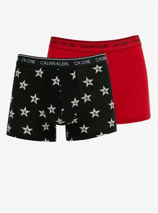 Sada dvou pánských boxerek v červené a černé barvě Calvin Klein Underwear