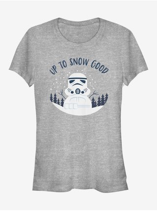 Melírované šedé dámské tričko Star Wars Snow Good ZOOT. FAN