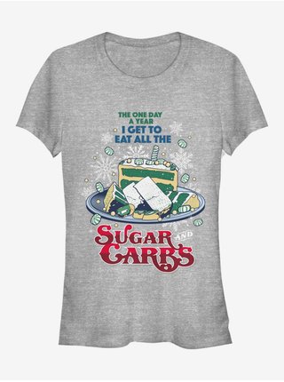 Melírované šedé dámské tričko Netflix Sugar and Carbs ZOOT. FAN