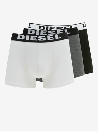 Boxerky pre mužov Diesel - čierna, sivá, biela