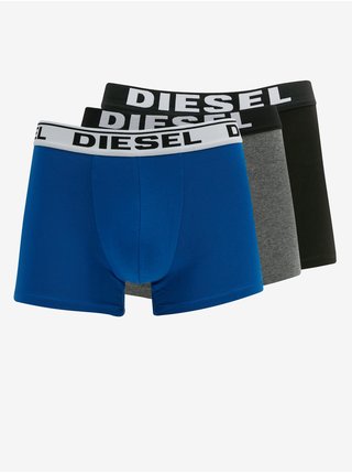 Boxerky pre mužov Diesel - čierna, sivá, modrá