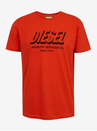 Tričká s krátkym rukávom pre mužov Diesel - červená