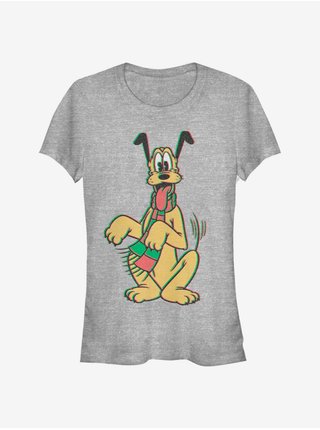 Melírované šedé dámské tričko Disney Classics Pluto Holiday Colors ZOOT. FAN
