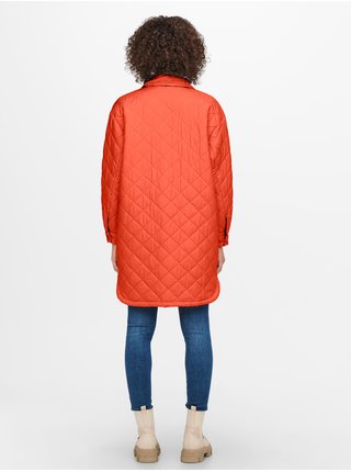 Oranžový dámský prošívaný lehký kabát ONLY New Tanzia