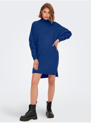 Mikinové a svetrové šaty pre ženy ONLY - modrá