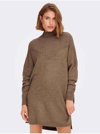 Hnědé dámské svetrové šaty ONLY Silly