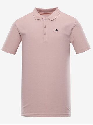 Světle růžové pánské polo tričko NAX LOPAX  
