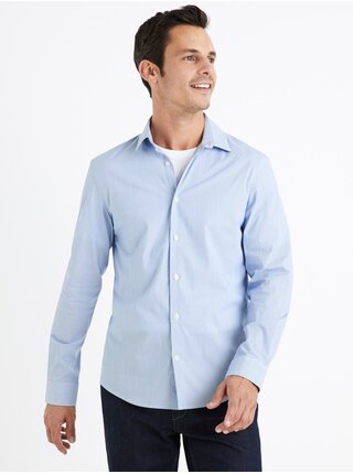 Světle modrá pánská košile Celio Masantal 2