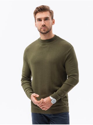 Zelený pánský basic svetr Ombre Clothing