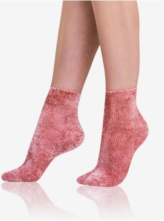 Červené dámské měkké ponožky Bellinda EXTRA SOFT SOCKS   