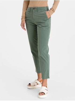 Zelené dámské rovné kalhoty GAP