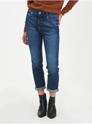 Tmavě modré dámské džíny GAP Mid rise universal slim boyfriend jeans