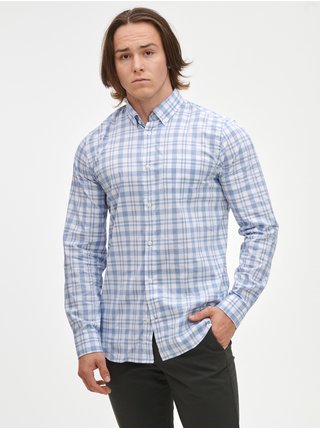 Modrá pánská košile GAP Performance poplin shirt in slim fit