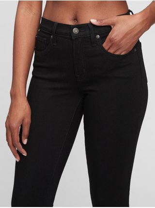 Černé dámské džíny mid rise true skinny jeans GAP