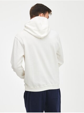 Bílá pánská mikina fleece s kapucí GAP