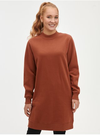 Hnědé dámské šaty GAP sweatshirt dress