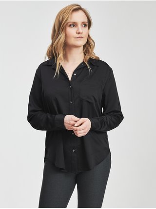 Čierna dámska košeľa z ľahkého saténu GAP