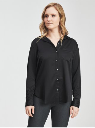 Čierna dámska košeľa z ľahkého saténu GAP