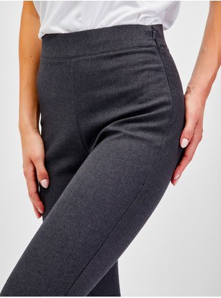 Šedé dámské kalhoty s vysokým pasem GAP