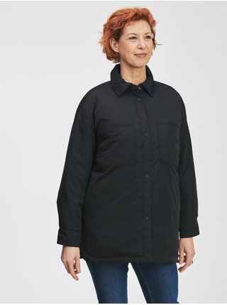 Čierna dámska zateplená košeľová bunda GAP