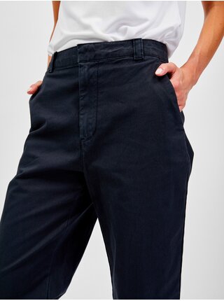Černé dámské kalhoty GAP straight khaki Washwell