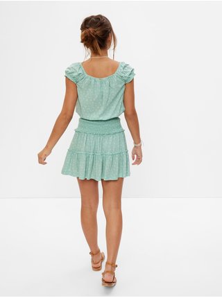 Zelená holčičí sukně Teen vzorovaná GAP