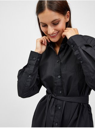 Černé dámské košilové šaty s kapsami GAP