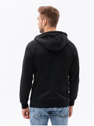 Mikiny s kapucou pre mužov Ombre Clothing - čierna, červená