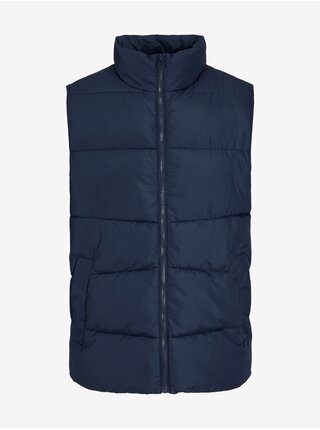 Tmavě modrá pánská prošívaná vesta Jack & Jones Chili