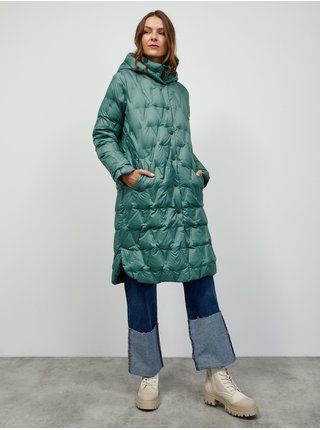Zelený dámský prošívaný péřový kabát ZOOT.lab Addie