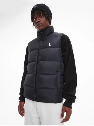 Čierna pánska prešívaná vesta Calvin Klein